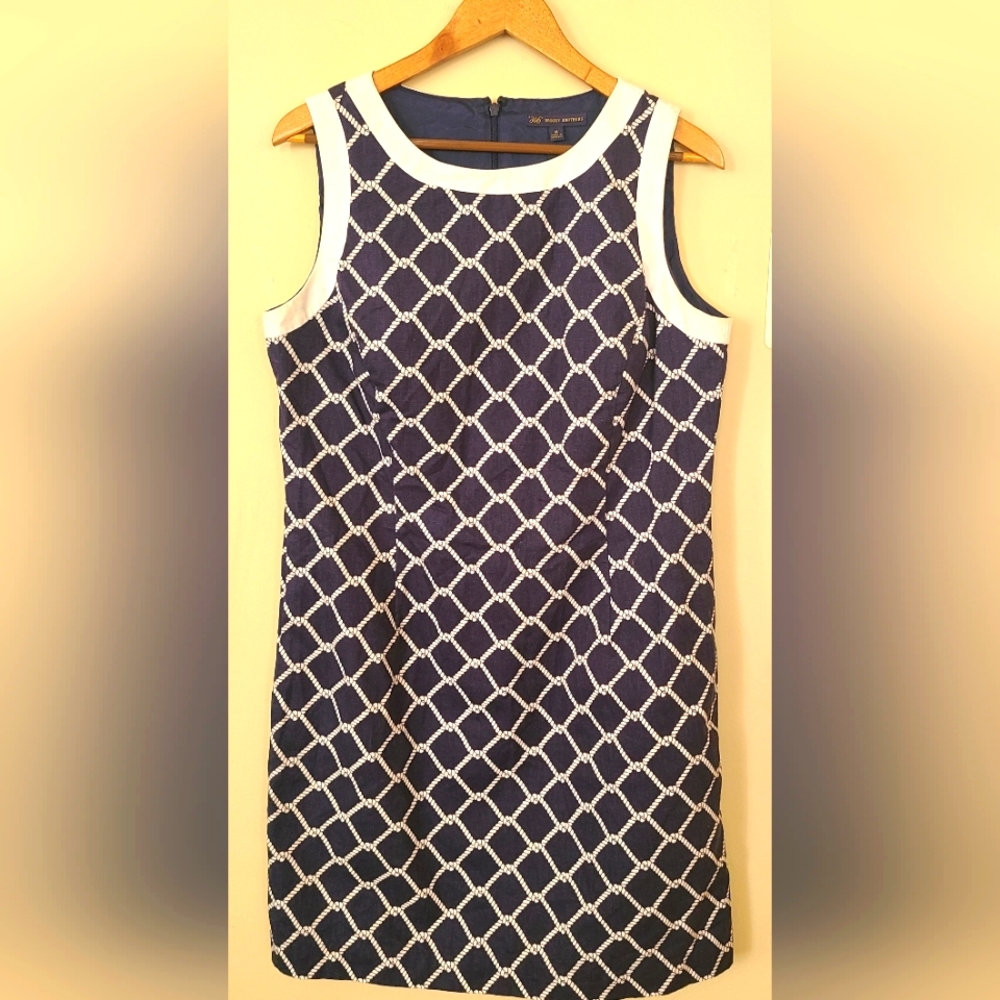 Brooks Brothers Nautical Print Sleeveless Dress